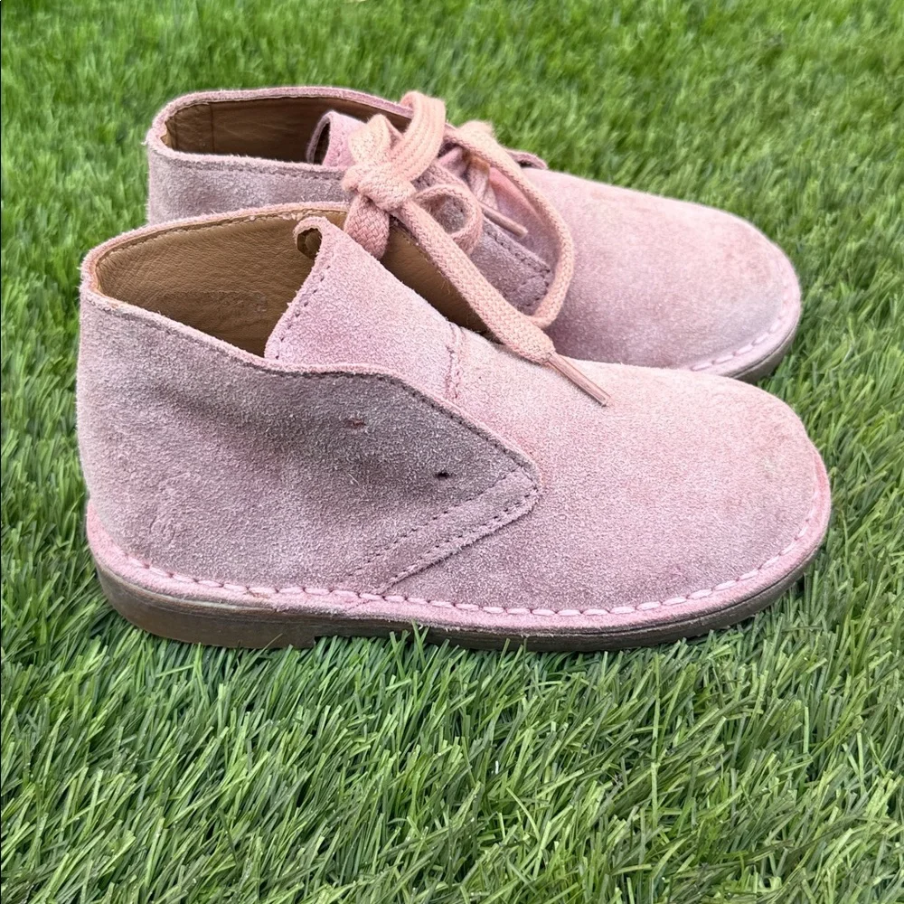 Polo by Ralph Lauren Pink Suede Kids Moccasins Size 7